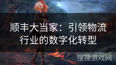 顺丰大当家：引领物流行业的数字化转型