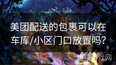 美团配送的包裹可以在车库/小区门口放置吗？