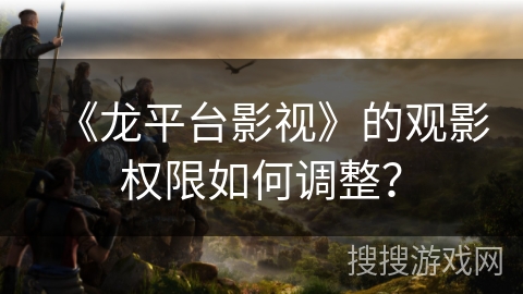 《龙平台影视》的观影权限如何调整？
