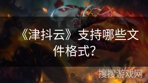 《津抖云》支持哪些文件格式？