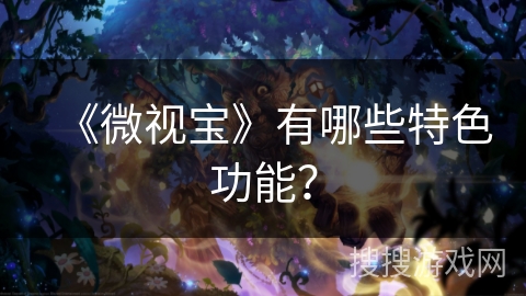 《微视宝》有哪些特色功能？