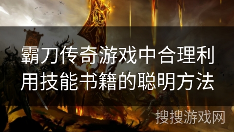 霸刀传奇游戏中合理利用技能书籍的聪明方法