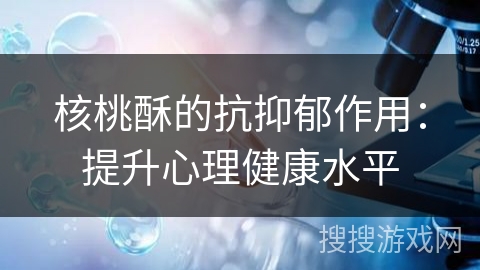 核桃酥的抗抑郁作用：提升心理健康水平