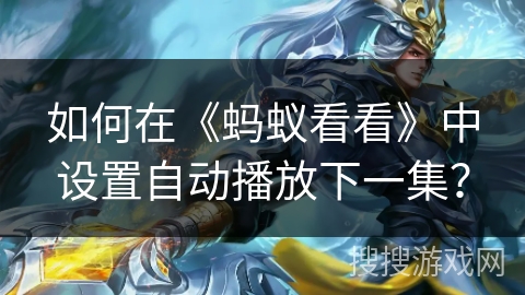 如何在《蚂蚁看看》中设置自动播放下一集？