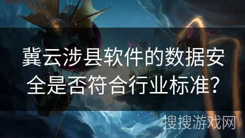 冀云涉县软件的数据安全是否符合行业标准？