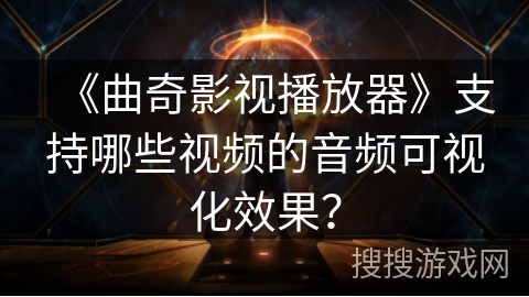 《曲奇影视播放器》支持哪些视频的音频可视化效果？