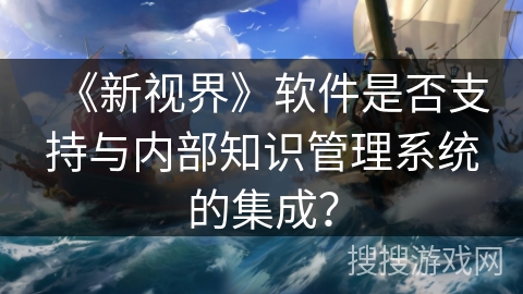 《新视界》软件是否支持与内部知识管理系统的集成？