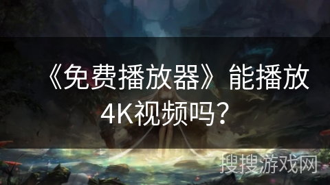 《免费播放器》能播放4K视频吗？