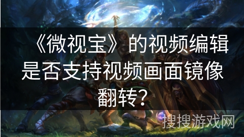 《微视宝》的视频编辑是否支持视频画面镜像翻转？