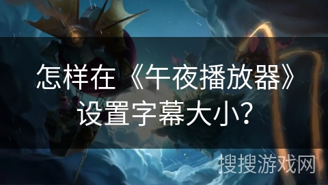 怎样在《午夜播放器》设置字幕大小？
