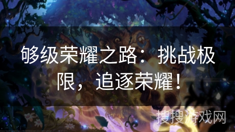 够级荣耀之路：挑战极限，追逐荣耀！