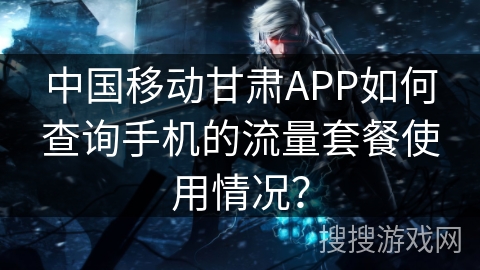 中国移动甘肃APP如何查询手机的流量套餐使用情况？
