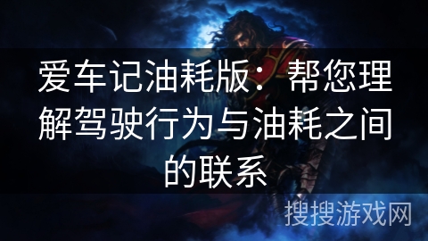 爱车记油耗版：帮您理解驾驶行为与油耗之间的联系
