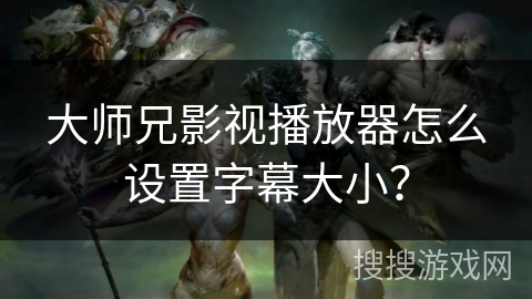 大师兄影视播放器怎么设置字幕大小？