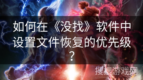 如何在《没找》软件中设置文件恢复的优先级？