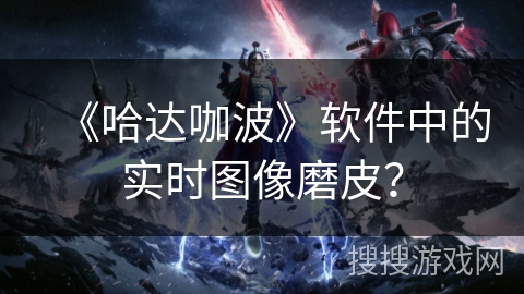 《哈达咖波》软件中的实时图像磨皮？