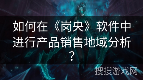 如何在《岗央》软件中进行产品销售地域分析？