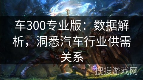 车300专业版：数据解析，洞悉汽车行业供需关系