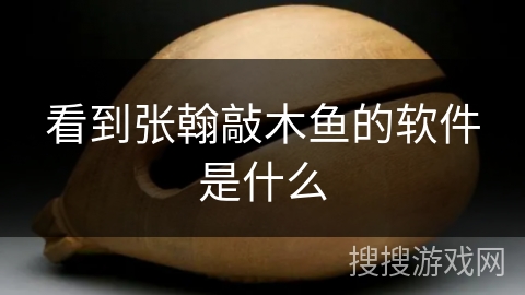看到张翰敲木鱼的软件是什么