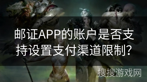 邮证APP的账户是否支持设置支付渠道限制？