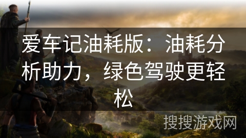 爱车记油耗版：油耗分析助力，绿色驾驶更轻松