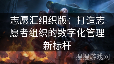 志愿汇组织版：打造志愿者组织的数字化管理新标杆