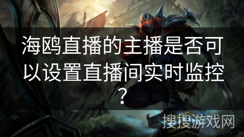 海鸥直播的主播是否可以设置直播间实时监控？
