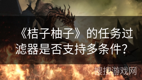 《桔子柚子》的任务过滤器是否支持多条件？