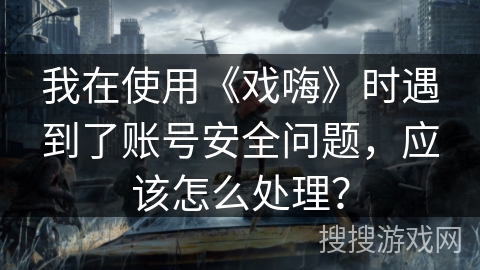 我在使用《戏嗨》时遇到了账号安全问题,应该怎么处理? 我在使用《戏嗨》时遇到了账号安全问题,应该怎么处理?