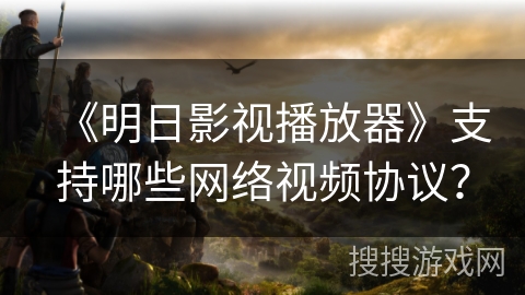 《明日影视播放器》支持哪些网络视频协议? 《明日影视播放器》支持哪些网络视频协议?