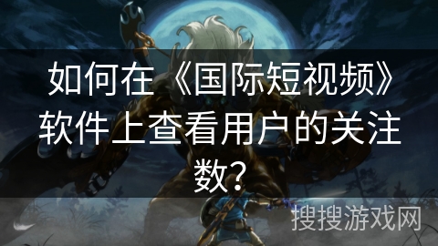 如何在《国际短视频》软件上查看用户的关注数？