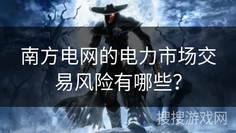 南方电网的电力市场交易风险有哪些？