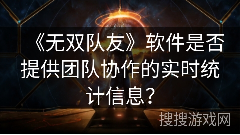 《无双队友》软件是否提供团队协作的实时统计信息？