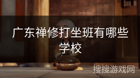 广东禅修打坐班有哪些学校