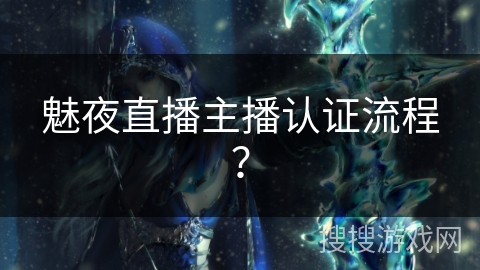 魅夜直播主播认证流程？