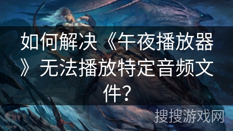 如何解决《午夜播放器》无法播放特定音频文件? 如何解决《午夜播放器》无法播放特定音频文件?