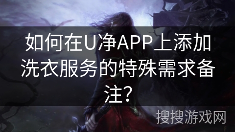如何在U净APP上添加洗衣服务的特殊需求备注？