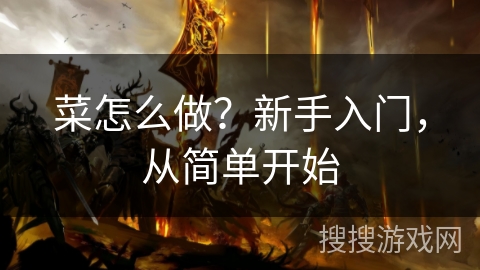 菜怎么做？新手入门，从简单开始