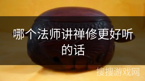 哪个法师讲禅修更好听的话