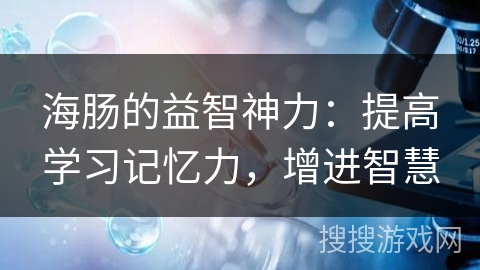 海肠的益智神力：提高学习记忆力，增进智慧
