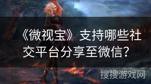 《微视宝》支持哪些社交平台分享至微信? 《微视宝》支持哪些社交平台分享至微信?