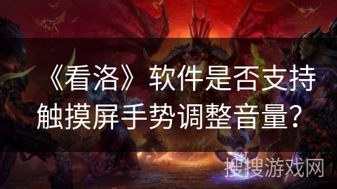《看洛》软件是否支持触摸屏手势调整音量? 《看洛》软件是否支持触摸屏手势调整音量?