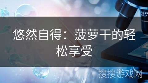 悠然自得：菠萝干的轻松享受