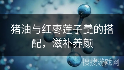 猪油与红枣莲子羹的搭配,滋补养颜