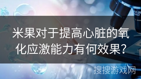 米果对于提高心脏的氧化应激能力有何效果?