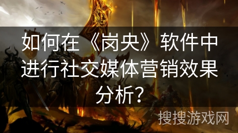 如何在《岗央》软件中进行社交媒体营销效果分析? 如何在《岗央》软件中进行社交媒体营销效果分析?