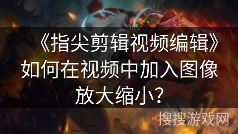 《指尖剪辑视频编辑》如何在视频中加入图像放大缩小？
