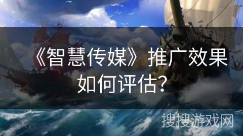 《智慧传媒》推广效果如何评估？