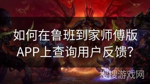 如何在鲁班到家师傅版APP上查询用户反馈？