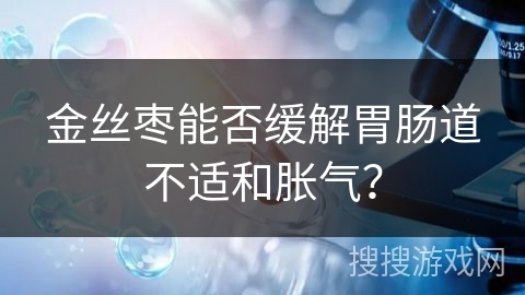 金丝枣能否缓解胃肠道不适和胀气?